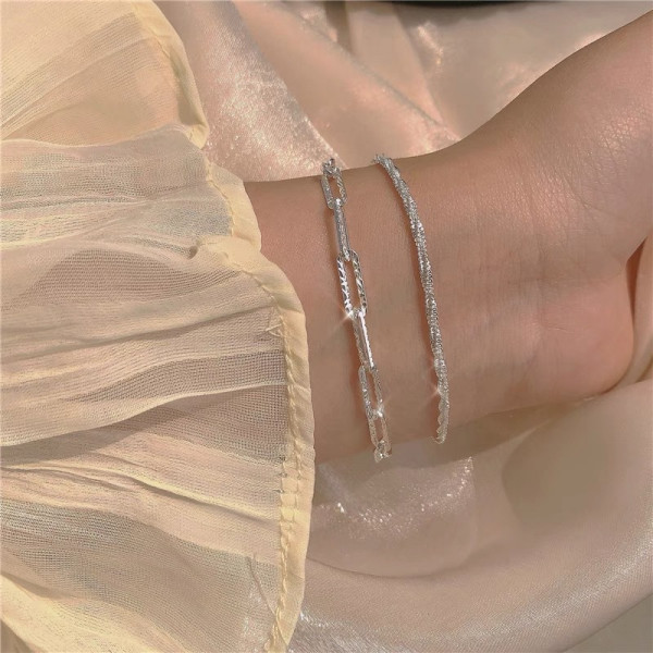 Korean style simple 925 geometric bracelet