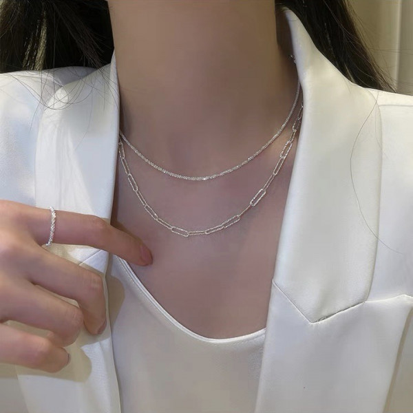 Korean style hot selling geometric design simple necklace