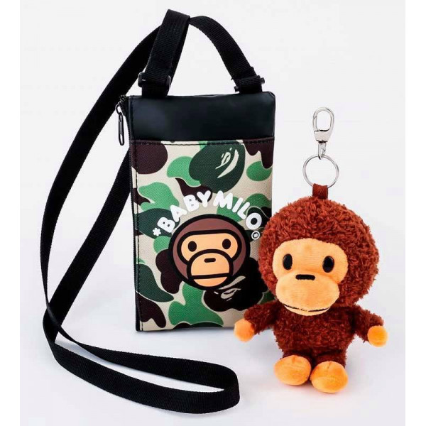 Japanese version of Bape KIDS 15th anniversary doll keychain + pouch