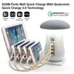5USB-Port Wall Quick Charge With Qualcomm Quick Charge 3.0 Technology