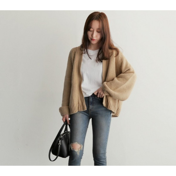 Korean style loose casual knitted jacket