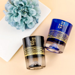 Japan-made gold leaf Fuji Edo Glass Fuji Cup