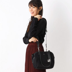 Japanese Agnes b lightweight twill nylon shoulder bag